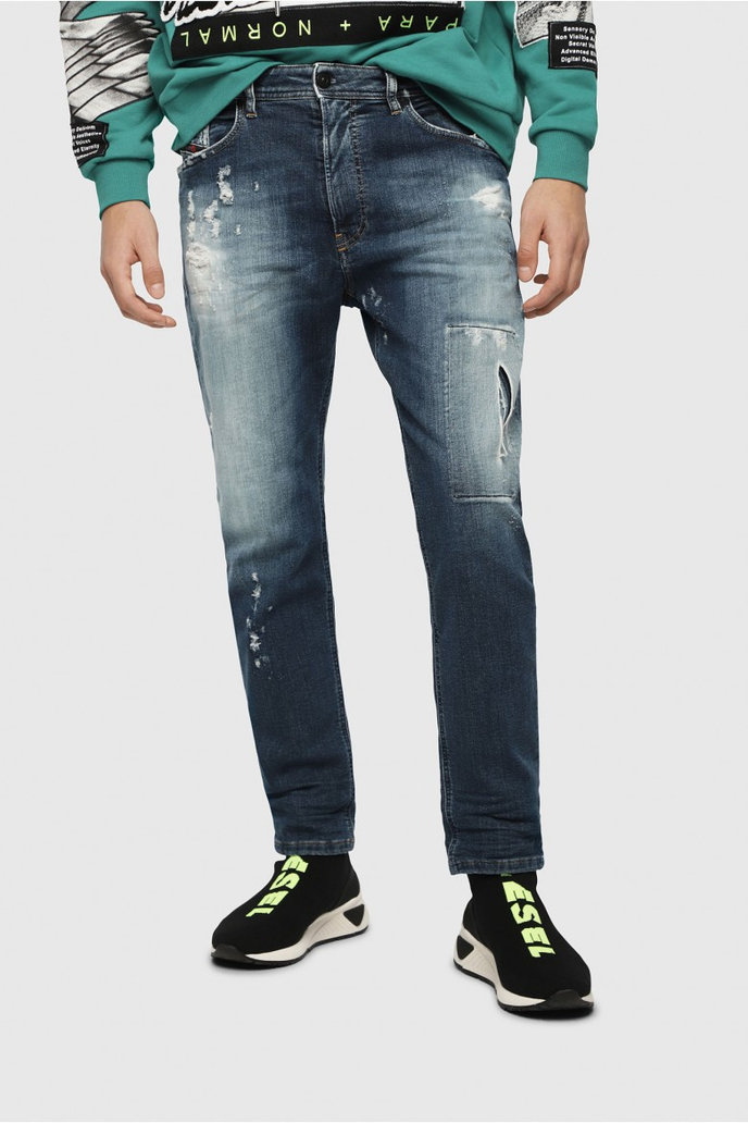 Diesel NARROTT Sweat jeans modré