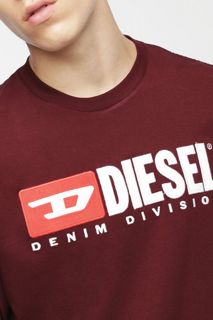 T JUSTLSDIVISION TSHIRT bordové