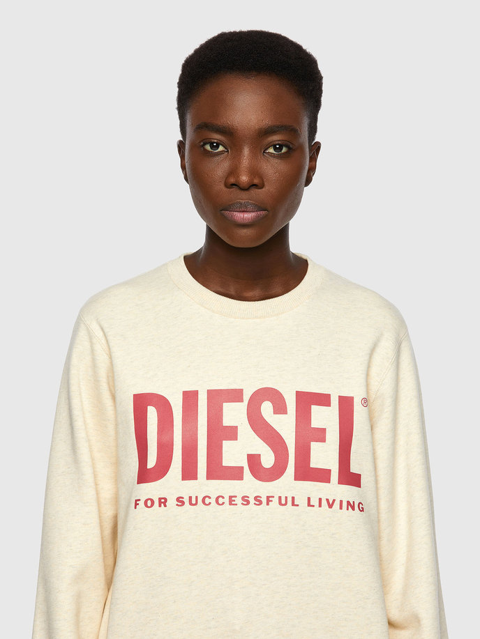 Diesel FANGSECOLOGO SWEATSHIRT béžová