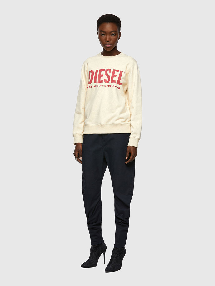 Diesel FANGSECOLOGO SWEATSHIRT béžová