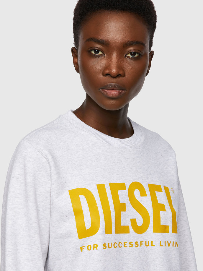 Diesel FANGSECOLOGO SWEATSHIRT bílá