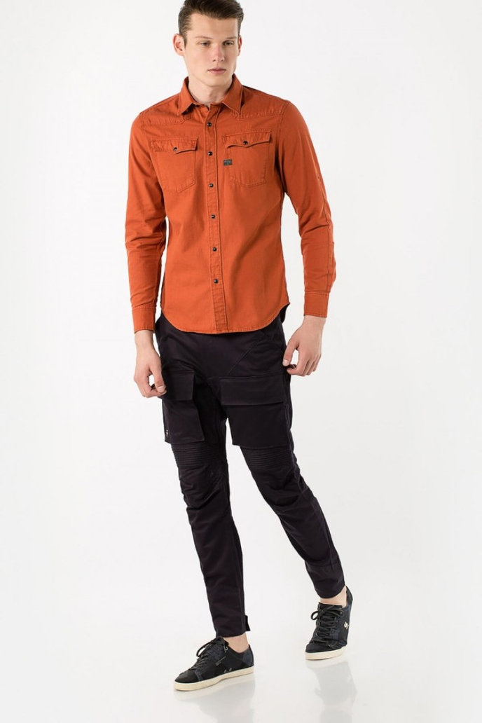 G-STAR 3301 pm shirt l/s oranžová
