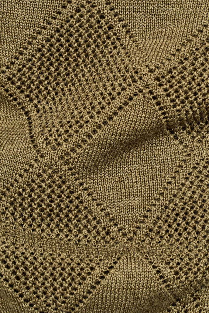 G-STAR Pointelle knit wmn ss olivový-AUTO