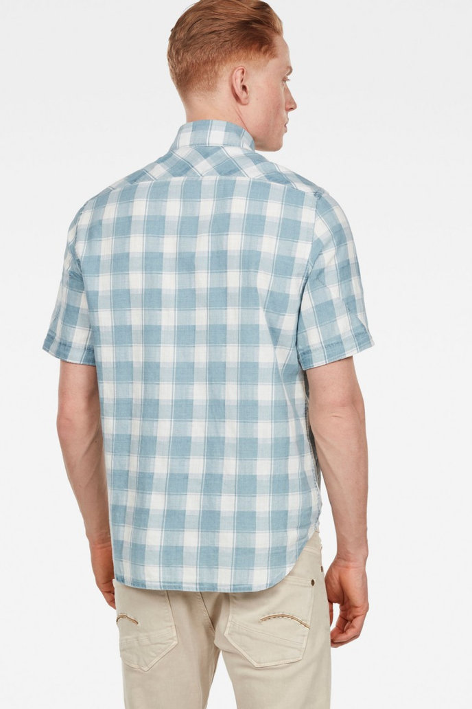 G-STAR Bristum utitility straight shirt s- světlemodře-bílá