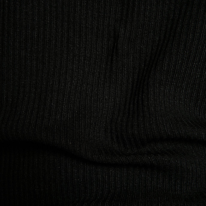 RIB MOCK SLIM DRESS černé