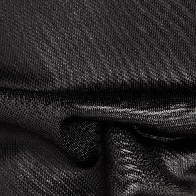 RUFFLE NECK EMBRO DRESS černé