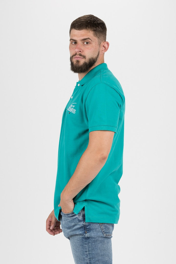 TJM SOLID GRAPHIC POLO tyrkysové