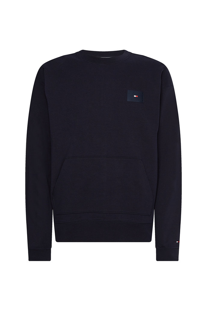 PANELLED HILFIGER PRINT CREWNECK modrá