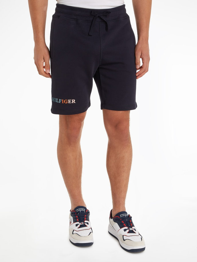 CONTRAST STITCH SWEATSHORT modré