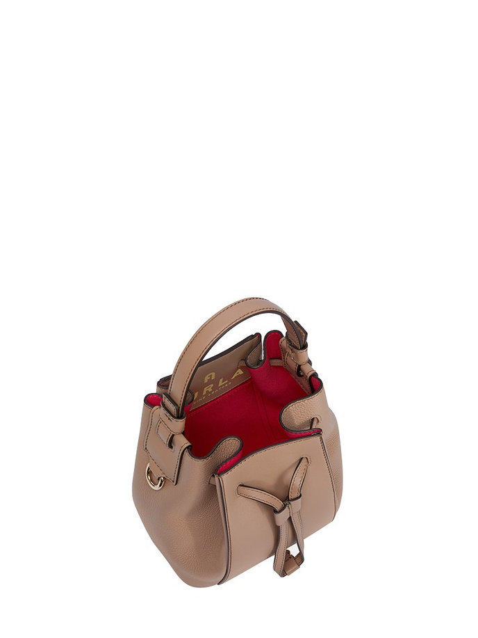 FURLA MIASTELLA MINI BUCKET BAG hnědá