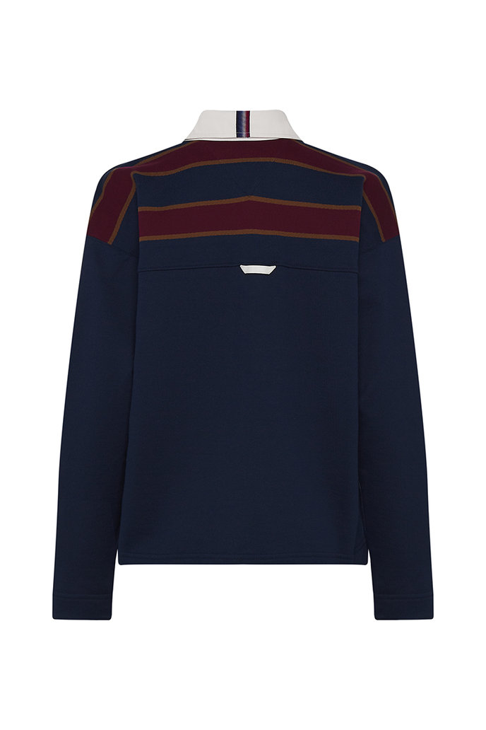 OVERSIZED RUGBY TOP LS vzorované